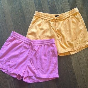 BUNDLE Linen-blend drawstring short